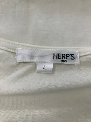 HERE'S/Tシャツ/カットソー/トップス/アイボリー/L
