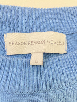 SEASON REASON/シーズンリーズン/ニット/セーター/トップス/ブルー/L