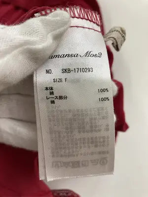 Samansa Mos2｜/サマンサモスモス/Tシャツ/カットソー/トップス/レッド/F