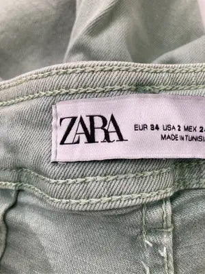 ZARA/ザラ/デニムパンツ/パンツ/ライトグリーン/EUR 34