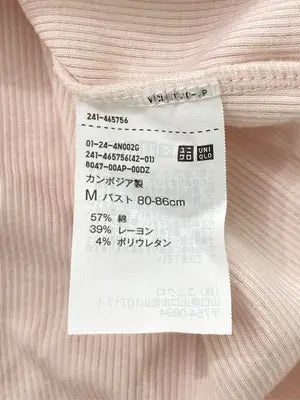 UNIQLO/ユニクロ/Tシャツ/カットソー/トップス/ピンク/M