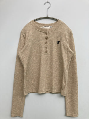 YRZS/Tシャツ/カットソー/トップス/ベージュ/L