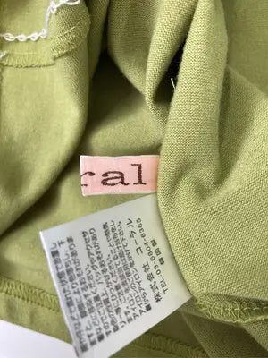 coral/Tシャツ/カットソー/トップス/ライトグリーン/M-L