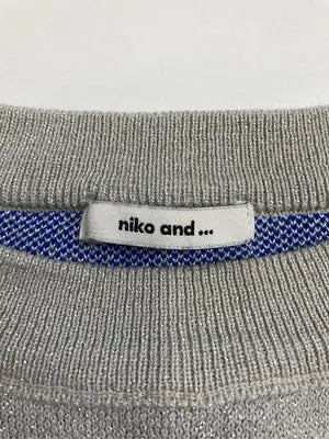 niko and .../ニコアンド/Tシャツ/カットソー/トップス/グレー/S