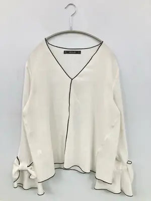 ZARA BASIC/ザラベーシック/シャツ/ブラウス/トップス/ホワイト/USA XL