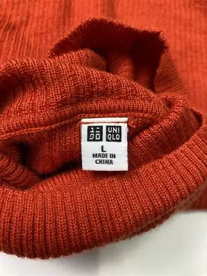 UNIQLO/ユニクロ/ニット/セーター/トップス/オレンジ/L