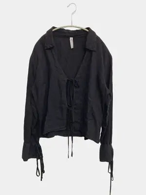 ZARA/ザラ/シャツ/ブラウス/トップス/ブラック/USA L