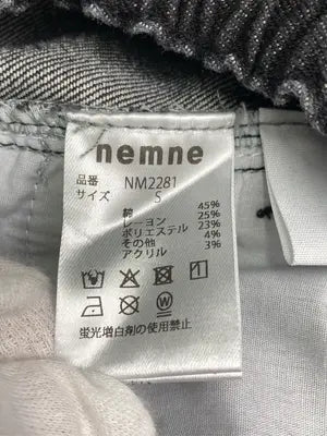 nemne/ネンネ/デニムパンツ/パンツ/ブラック/S