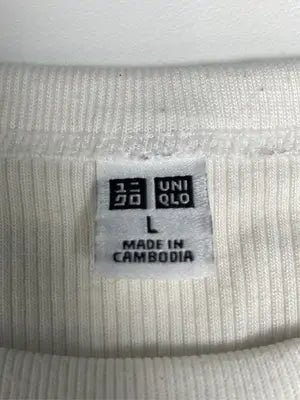 UNIQLO/ユニクロ/Tシャツ/カットソー/トップス/アイボリー/L