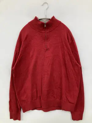 LANDS' END/ランズエンド/ニット/セーター/トップス/レッド/L