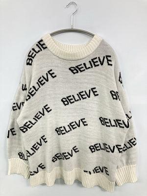 FUN/ファン/ニット/セーター/トップス/ホワイト/F