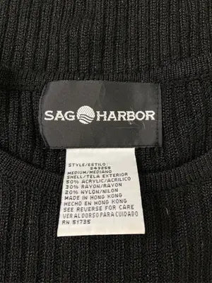 SAG HARBOR/サグハーバー/ニット/セーター/トップス/ブラック/MEDIUM