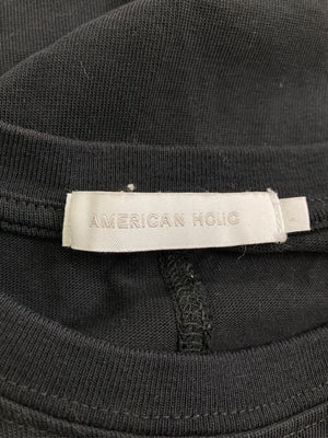 AMERICAN HOLIC/アメリカンホリック/Tシャツ/カットソー/トップス/ブラック/L