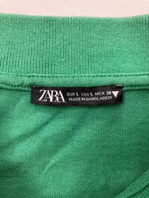 ZARA/ザラ/ポロシャツ/トップス/グリーン/USA L