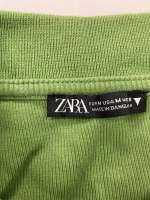 ZARA/ザラ/ポロシャツ/トップス/ライトグリーン/M