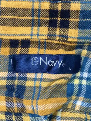 NAVY/ネイビー/シャツ/ブラウス/トップス/イエロー/L