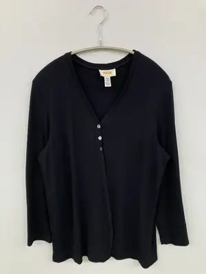 TALBOTS/タルボッツ/Tシャツ/カットソー/トップス/ブラック/L