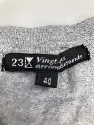 23区/ニジュウサンク/Tシャツ/カットソー/トップス/グレー/40