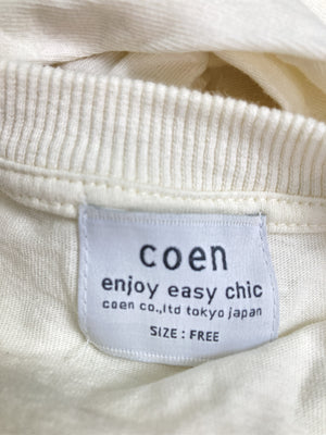 coen/コーエン/Tシャツ/カットソー/トップス/ホワイト/FREE