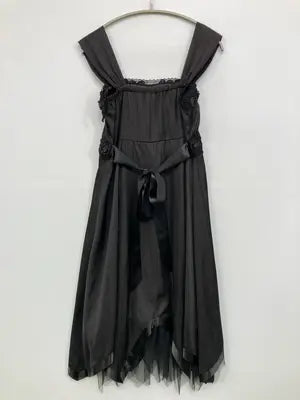 シャツワンピース/ワンピース/ドレス/ブラック/9AR