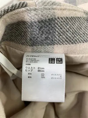 UNIQLO/ユニクロ/ショート/ミニスカート/スカート/ベージュ/ウエスト61cm ヒップ88cm