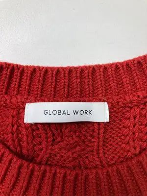 GLOBAL WORK/グローバルワーク/ニット/セーター/トップス/レッド/REG