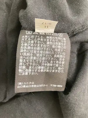 UNIQLO/ユニクロ/Tシャツ/カットソー/トップス/ブラック/L