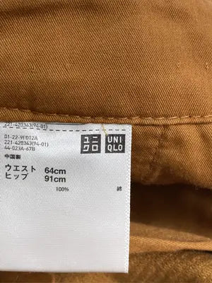 UNIQLO/ユニクロ/スラックス/パンツ/ブラウン/ウエスト64cm ヒップ91cm