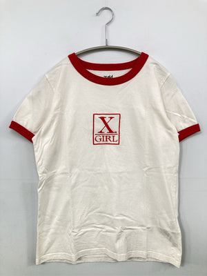 X-GIRL/エックスガール/Tシャツ/カットソー/トップス/ホワイト/S