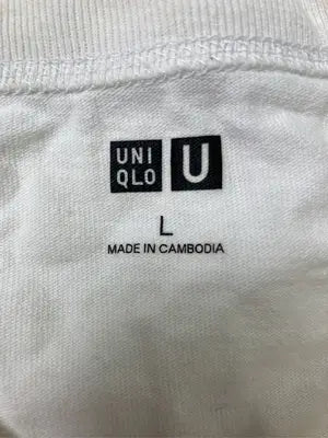 UNIQLO/ユニクロ/Tシャツ/カットソー/トップス/ホワイト/L