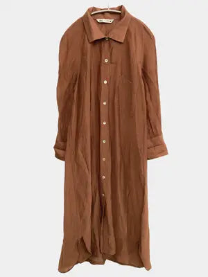 ZARA/ザラ/シャツワンピース/ワンピース/ドレス/ブラウン/XS