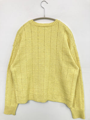 back number/バックナンバー/ニット/セーター/トップス/イエロー/MEDIUM