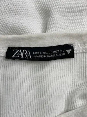 ZARA/ザラ/Tシャツ/カットソー/トップス/ホワイト/USA L