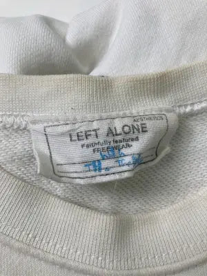 Left Alone/レフトアローン/スウェット/トップス/ホワイト