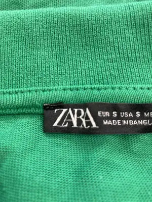 ZARA/ザラ/ポロシャツ/トップス/グリーン/USA S