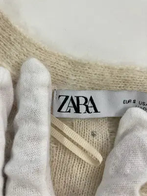 ZARA/ザラ/カーディガン/ボレロ/トップス/アイボリー/USA S