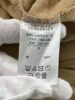 IEDIT/イディット/Tシャツ/カットソー/トップス/ベージュ/3L