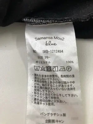 Samansa Mos2 blue/サマンサモスモスブルー/Tシャツ/カットソー/トップス/ブラック/フリー