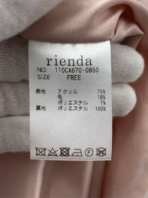 rienda/リエンダ/その他アウター/ジャケット/アウター/ピンク/F