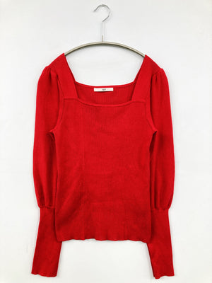 SLY/スライ/ニット/セーター/トップス/レッド/FREE