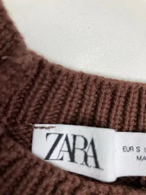 ZARA/ザラ/ニット/セーター/トップス/ブラウン/USA S