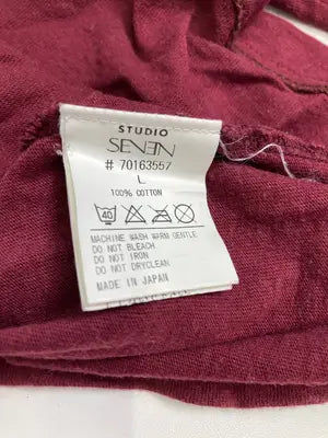 STUDIO SEVEN/スタジオセブン/Tシャツ/カットソー/トップス/レッド/L