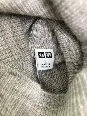 UNIQLO/ユニクロ/ニット/セーター/トップス/グレー/L