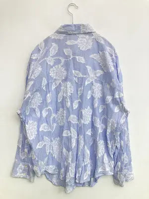 ZARA/ザラ/シャツ/ブラウス/トップス/スカイブルー/USA L