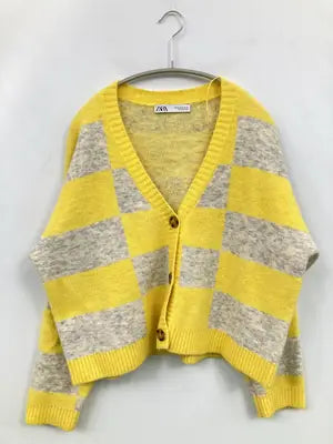 ZARA/ザラ/カーディガン/ボレロ/トップス/イエロー/USA M