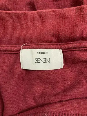 STUDIO SEVEN/スタジオセブン/Tシャツ/カットソー/トップス/レッド/L