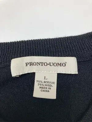 PRONTO・UOMO/プロントウオモ/ニット/セーター/トップス/ブラック/L