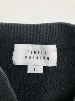TIMELY WARNING/タイムリーワーニング/スウェット/トップス/ブラック/L