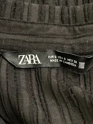 ZARA/ザラ/シャツワンピース/ワンピース/ドレス/ブラック/USA S