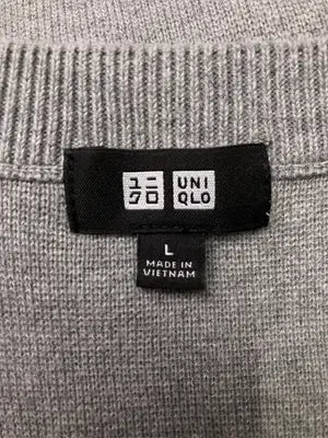 UNIQLO/ユニクロ/ニット/セーター/トップス/グレー/L